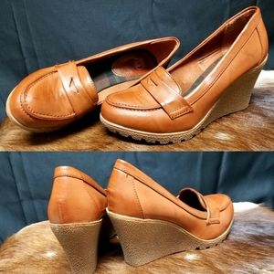 Route 66 Leather wedge heels with rubber soles